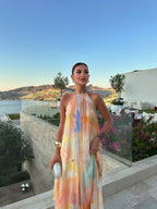 Women's halter open-back maxi dress