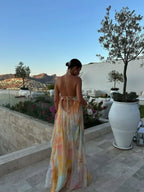 Women's halter open-back maxi dress