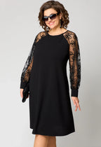 Women's lace sleeve cocktail dress