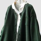 Women's oversized button-front autumn cardigan