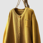 Women's oversized button-front autumn cardigan