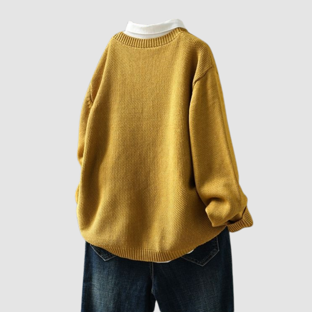 Women's oversized button-front autumn cardigan