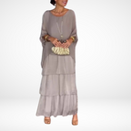 Women's oversized tiered maxi wedding guest dress