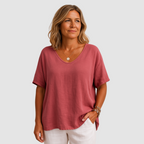 Women's oversized v-neck weekend t-shirt