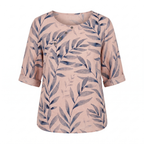 Women's printed short sleeve summer blouse