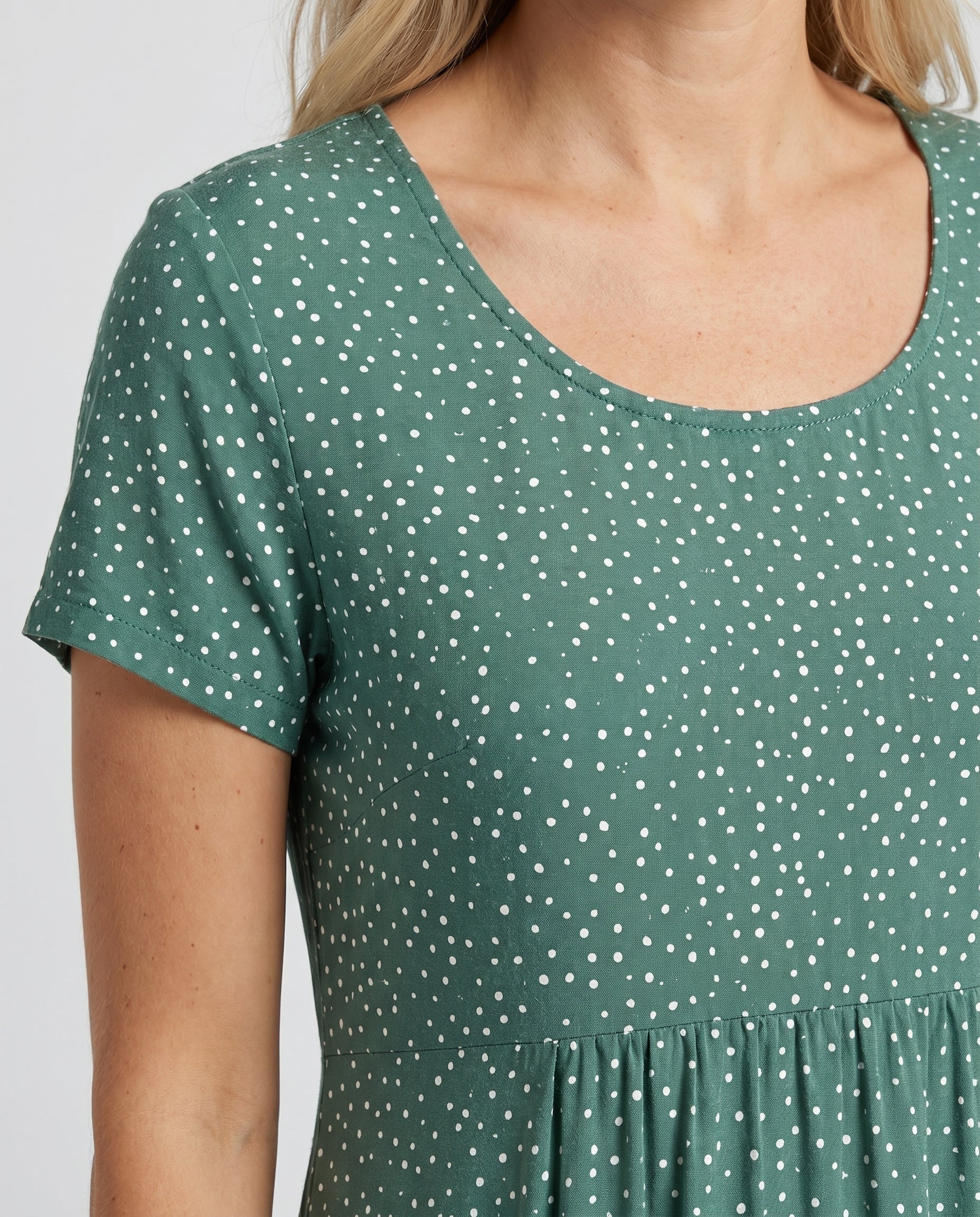 Women's short sleeve v-neck midi summer dress