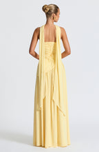 Women's strapless fitted evening maxi dress