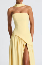 Women's strapless fitted evening maxi dress