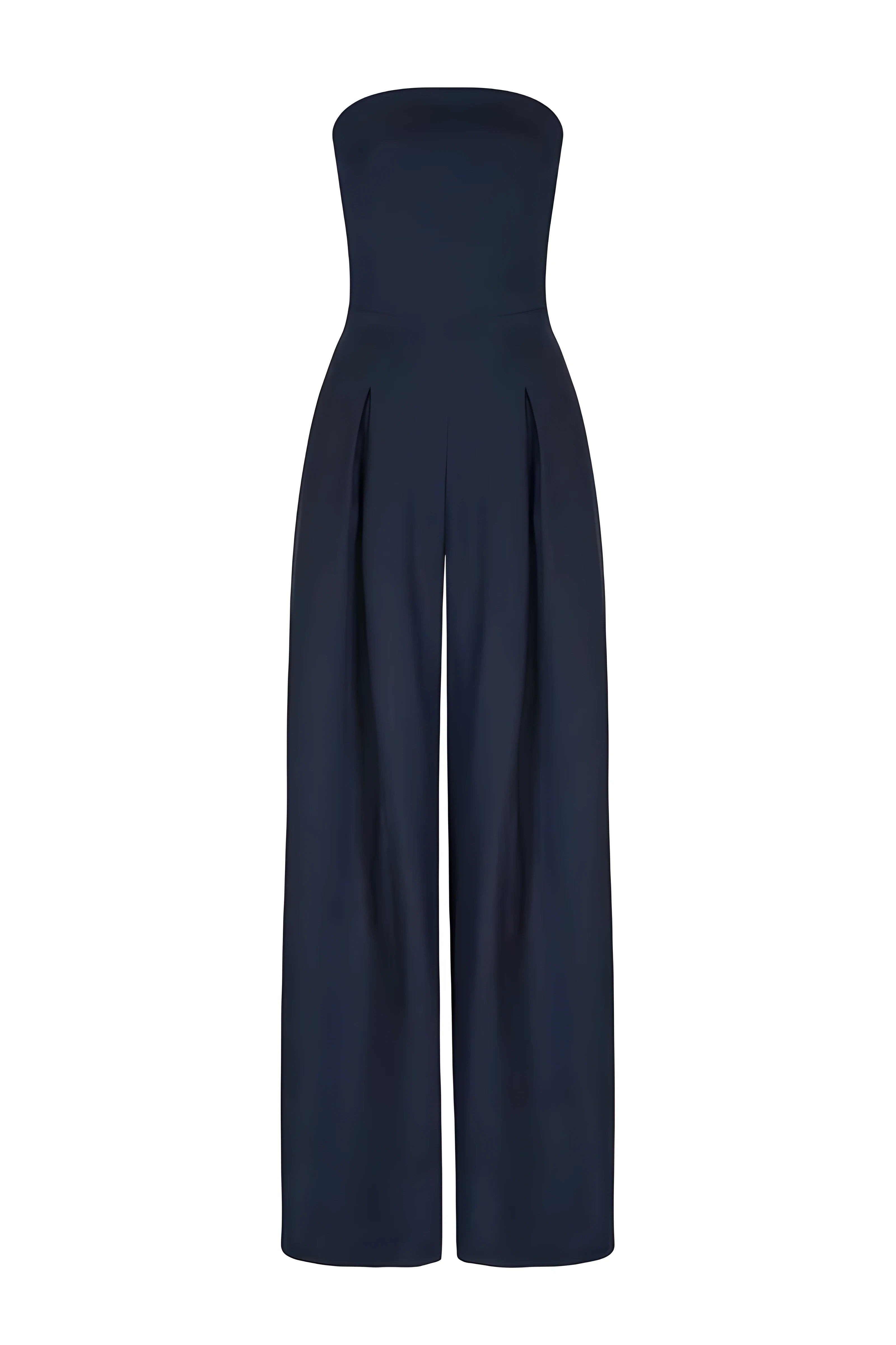 Women's strapless wide-leg evening jumpsuit