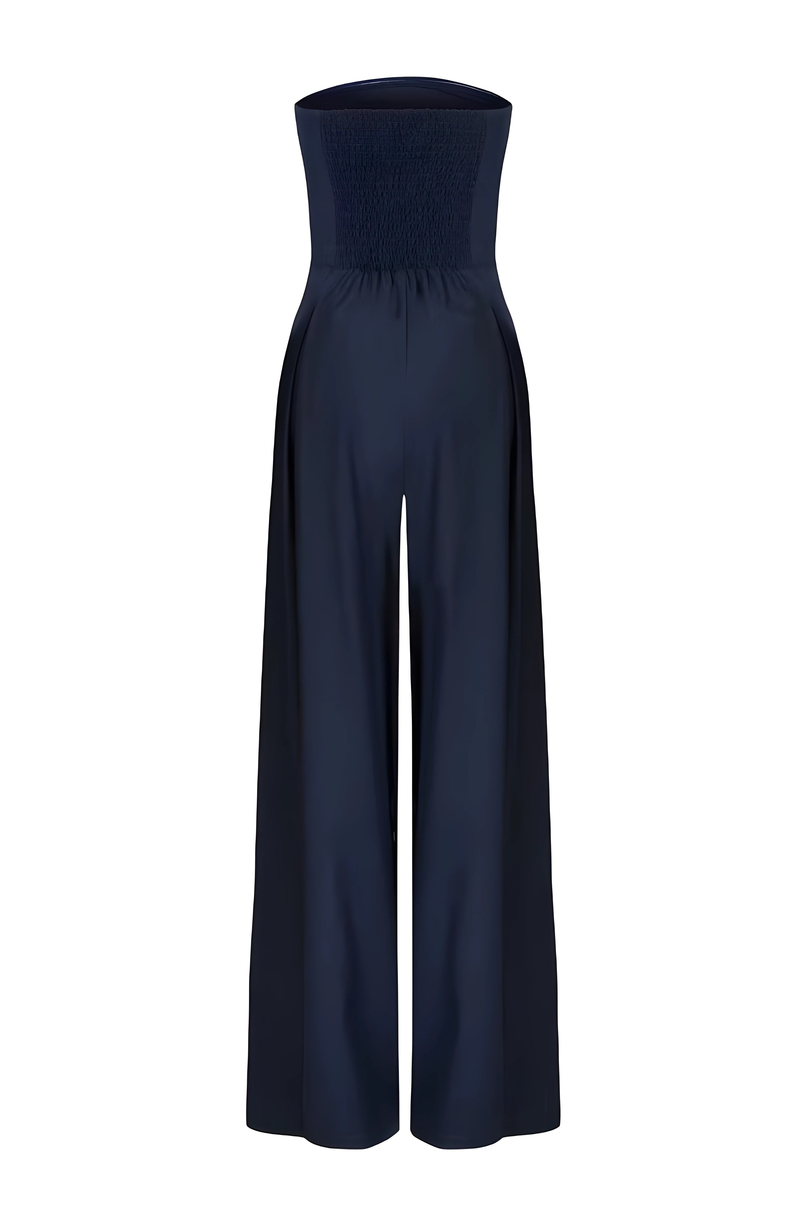 Women's strapless wide-leg evening jumpsuit