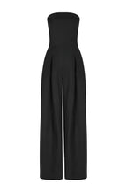 Women's strapless wide-leg evening jumpsuit