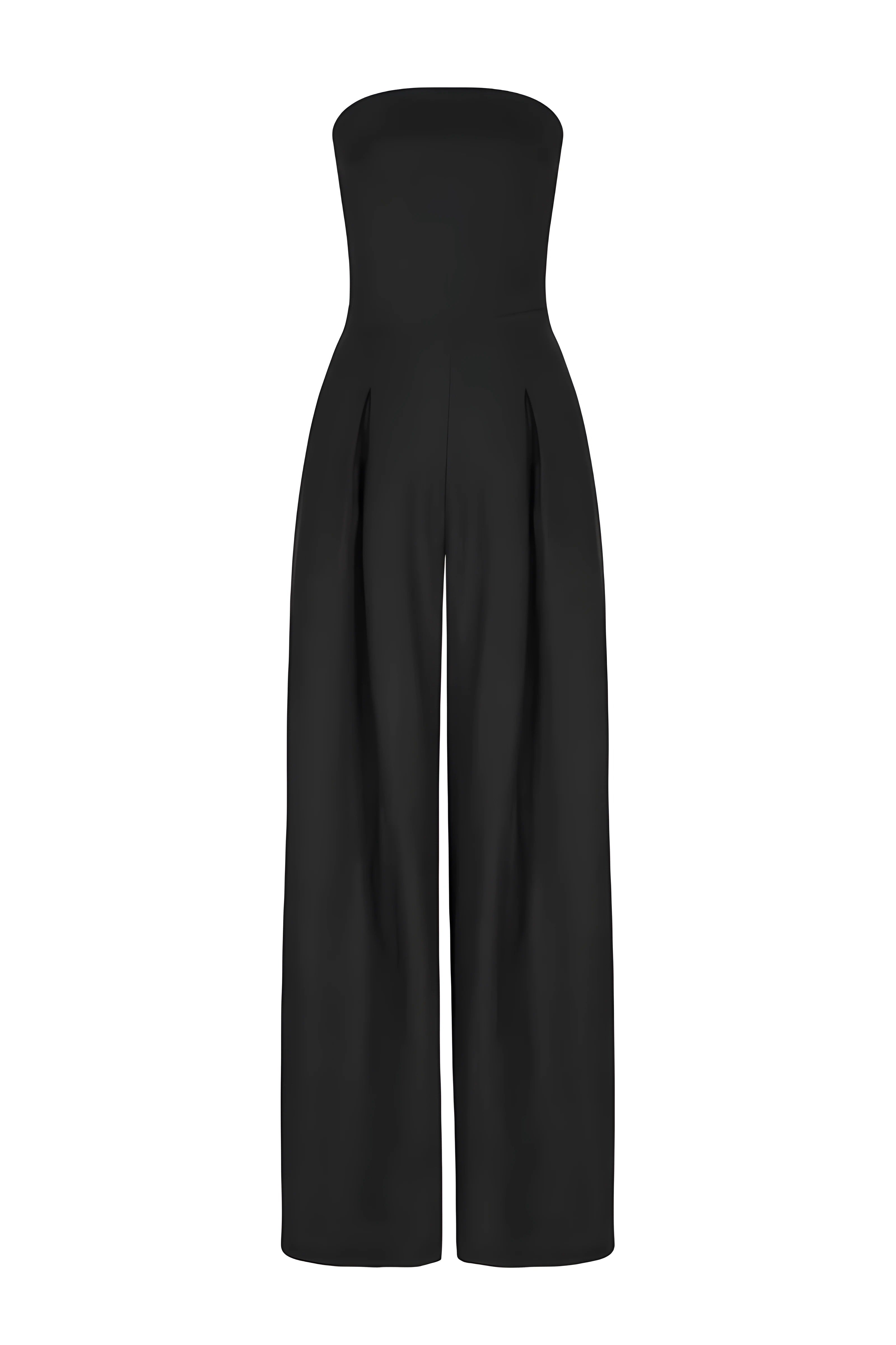 Women's strapless wide-leg evening jumpsuit