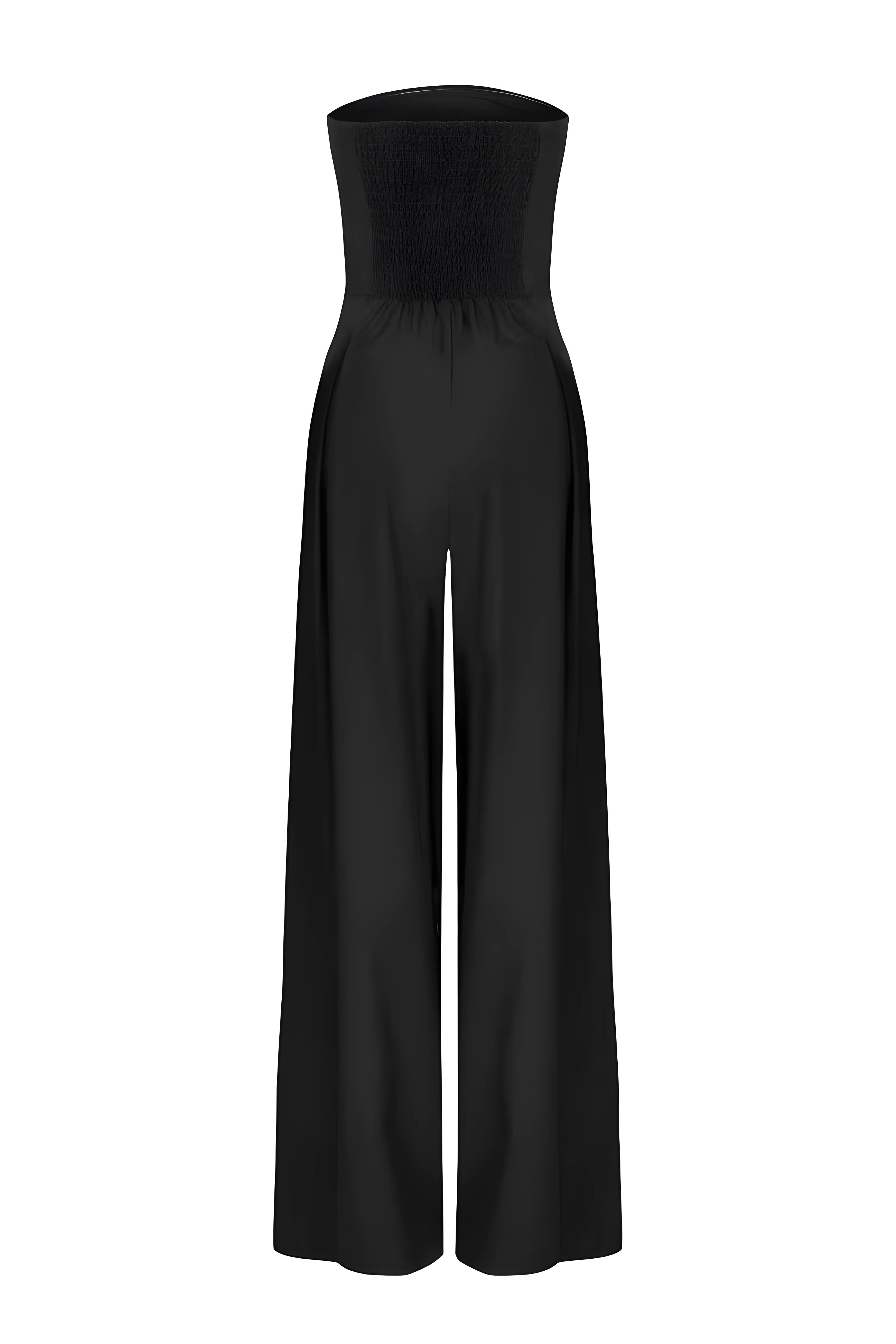 Women's strapless wide-leg evening jumpsuit