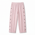 Women's striped button-panel cropped trousers