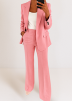 Women's tailored open-front workwear blazer trouser co-ord set