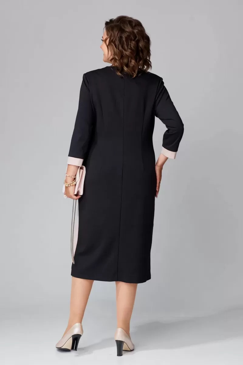 Women's v-neck midi cocktail dress