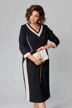 Women's v-neck midi cocktail dress