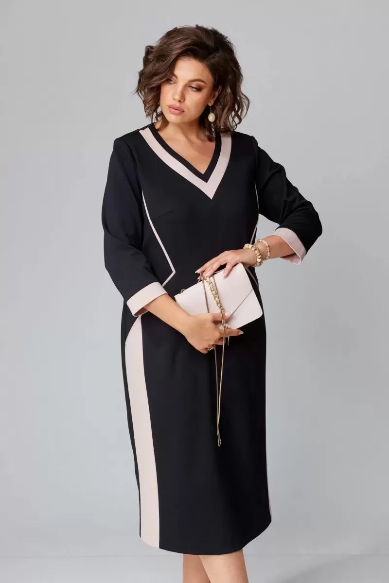 Women's v-neck midi cocktail dress