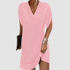 Women's v-neck split sleeve cocktail dress
