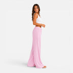 Women's wide-leg drawstring summer trousers