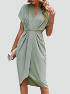 Women's wrap v-neck cocktail dress