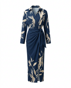 Women's wrap v-neck maxi vacation dress