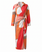 Women's wrap v-neck maxi vacation dress
