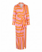Women's wrap v-neck maxi vacation dress