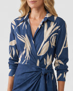 Women's wrap v-neck maxi vacation dress
