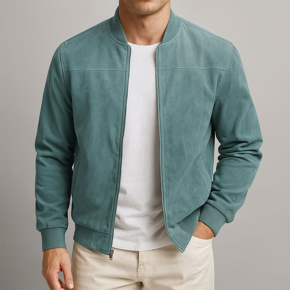 Men's Casual Zip Jacket | Minimalist Bomber-4