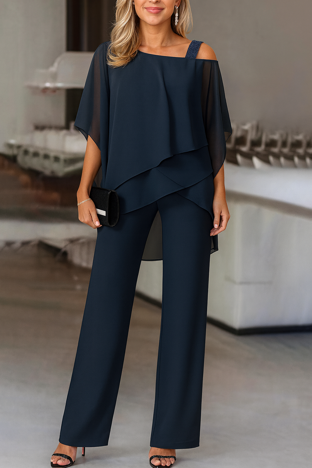 Women's Off Shoulder Maxi Set | Evening Cocktail-5