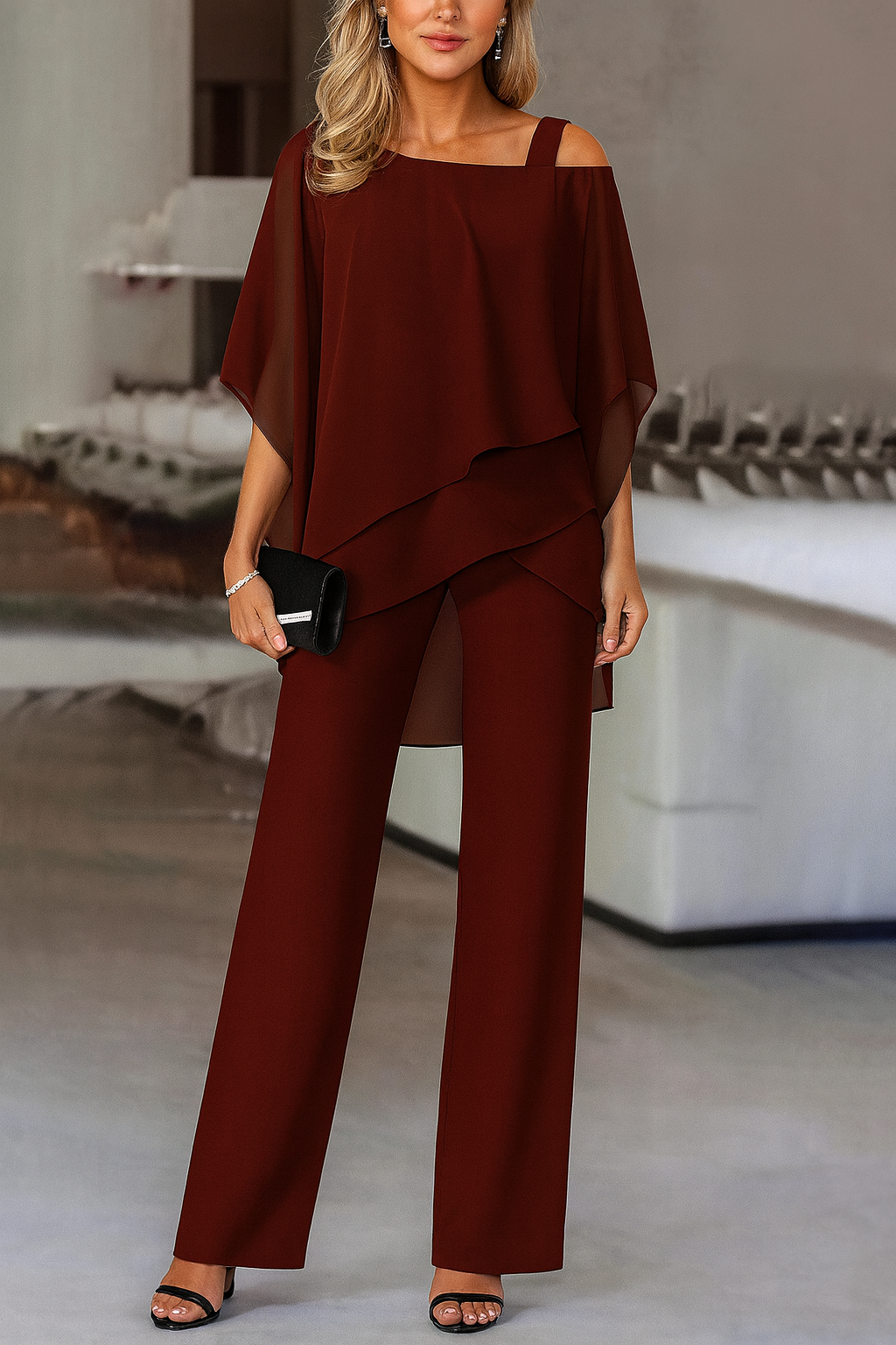 Women's Off Shoulder Maxi Set | Evening Cocktail-6