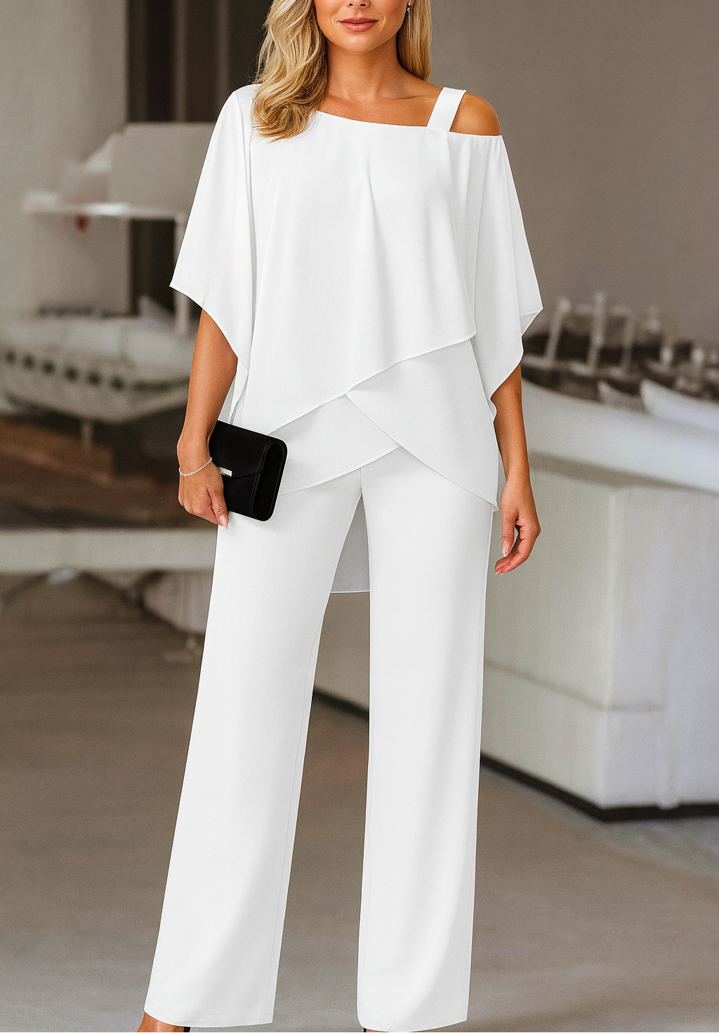 Women's Off Shoulder Maxi Set | Evening Cocktail-3