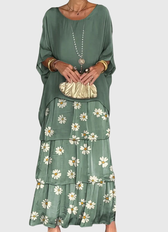 Women's Boho Maxi Dress | Ruffle Tiered Skirt-13