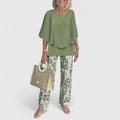 Women's Floral Wide Leg Two-Piece Set | Casual-2