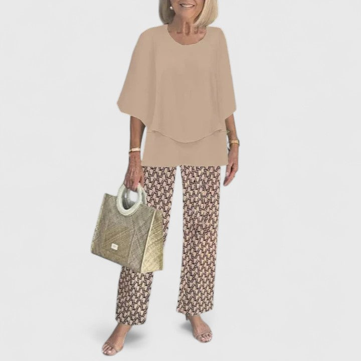 Women's Floral Wide Leg Two-Piece Set | Casual-15
