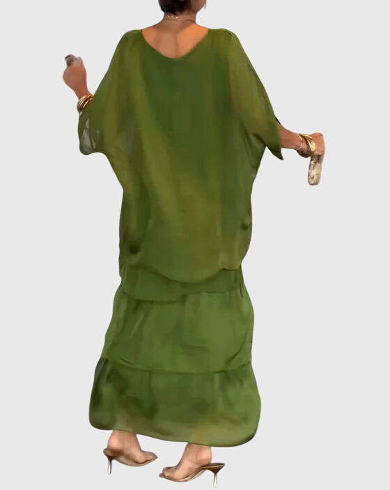 Women's Boho Maxi Dress | Ruffle Tiered Skirt-4
