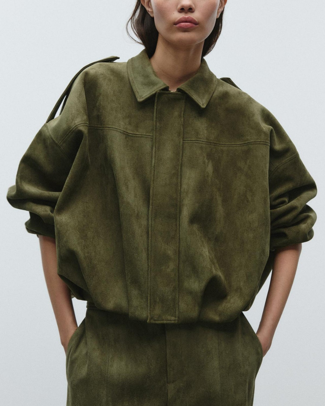 Women's Casual Jacket | Olive Blazer-9