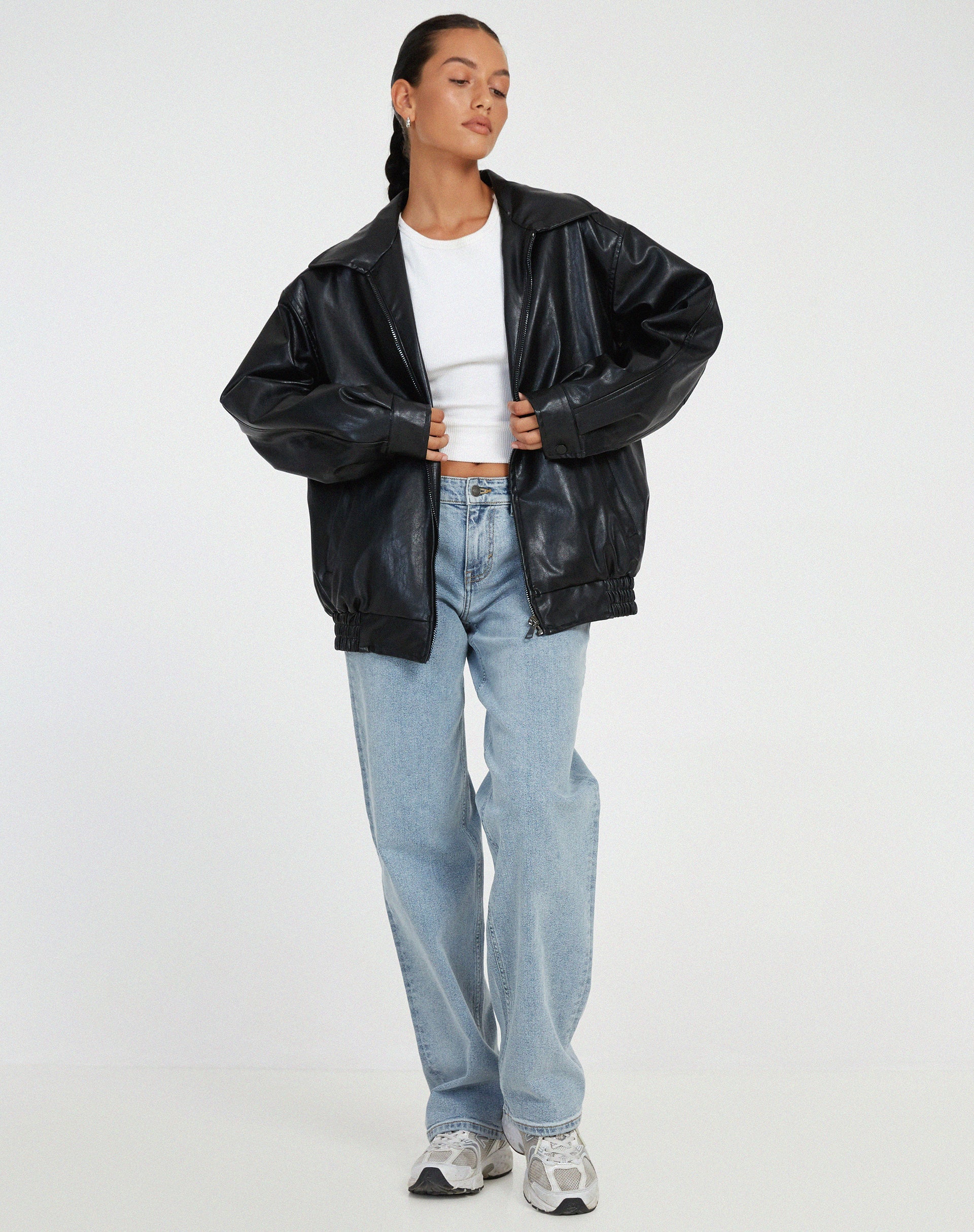 Women's Oversized Bomber Jacket | Casual-5