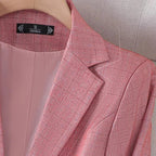 Women's Casual Blazer | Grid Pattern-2