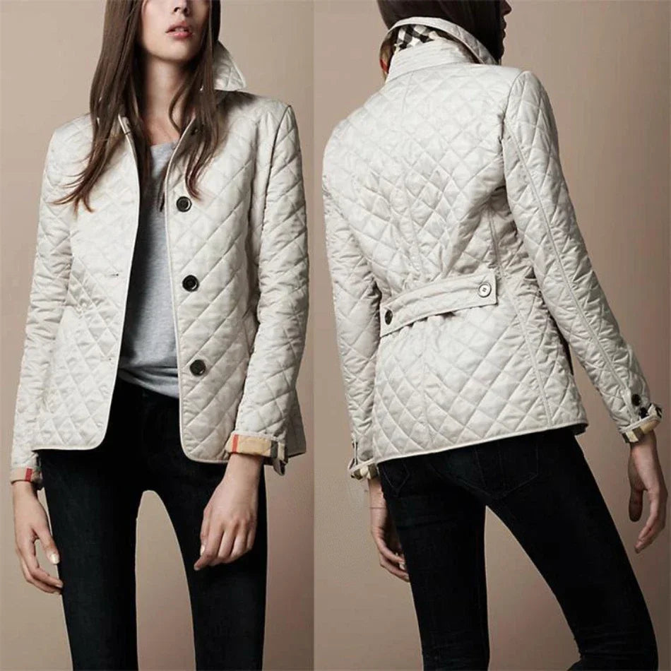 Women's Quilted Jacket | Casual Blazer-4