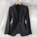 Women's Casual Blazer | Grid Pattern-3