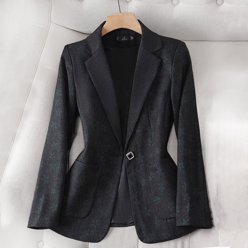 Women's Casual Blazer | Grid Pattern-3