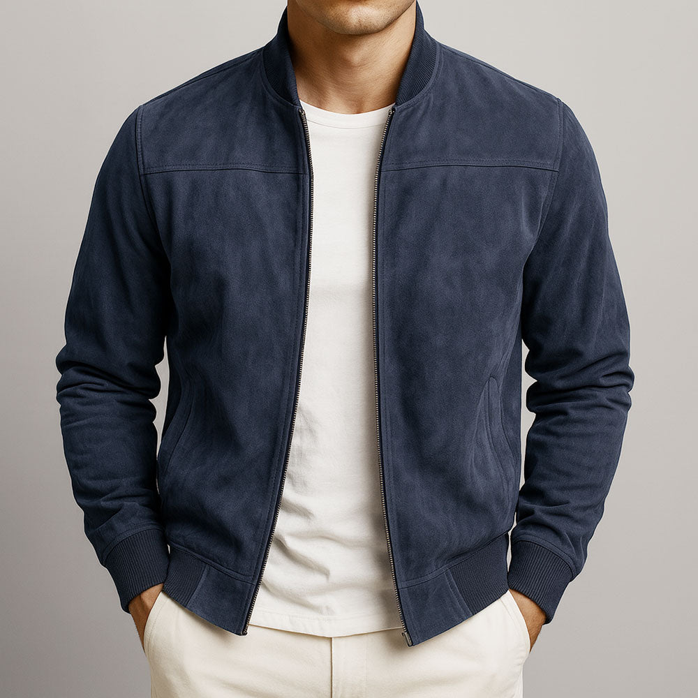 Men's Casual Zip Jacket | Minimalist Bomber-6