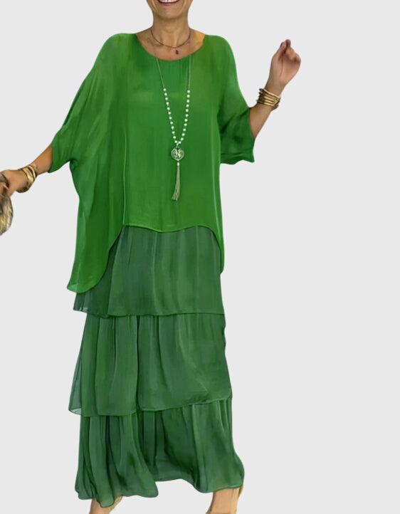 Women's Boho Maxi Dress | Ruffle Tiered Skirt-9