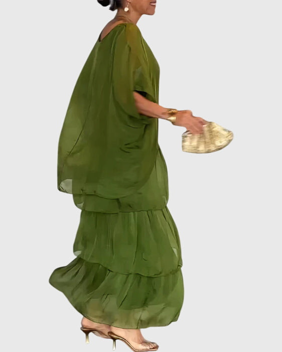 Women's Boho Maxi Dress | Ruffle Tiered Skirt-5