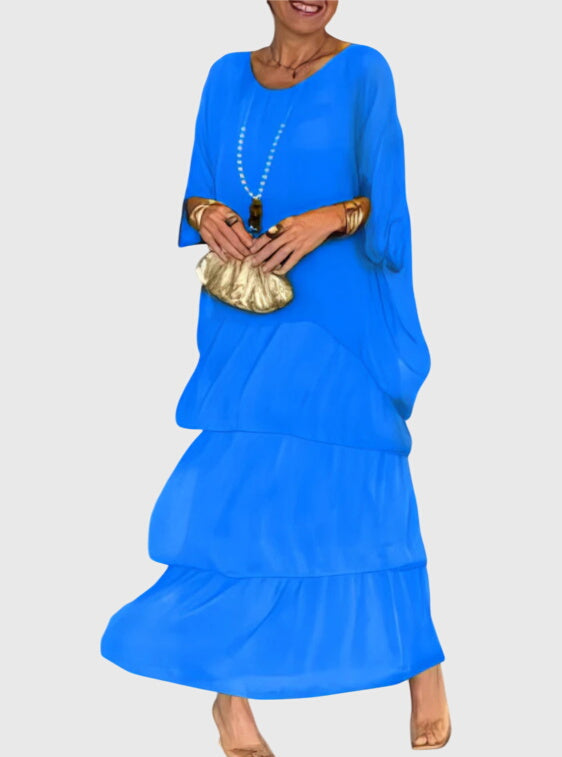 Women's Boho Maxi Dress | Ruffle Tiered Skirt-12