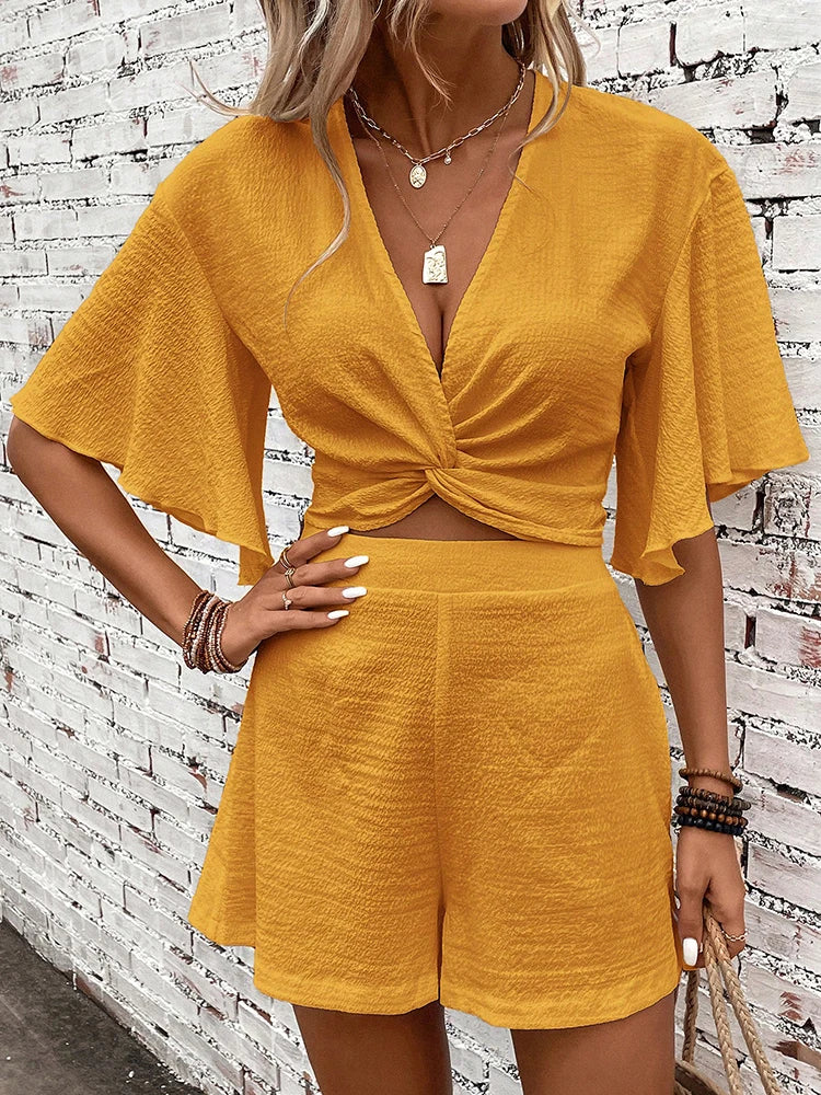 Women's Wrap Mini Set | Summer Casual-2