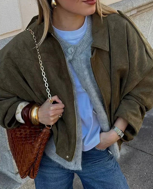 Women's Casual Jacket | Olive Blazer-1