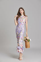 Women's Floral Midi Dress | Wedding Guest Party-12